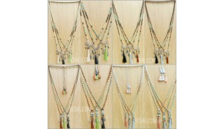 mix beaded long tassels necklace charms fashion shipping free pack